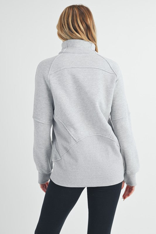 Long Dove Funnel Neck Half Long Zip