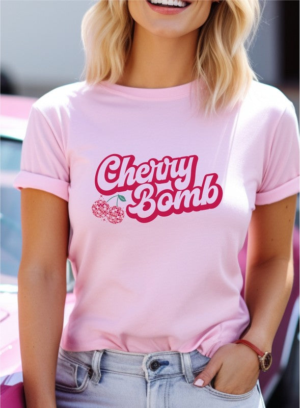 Cherry Bomb Disco Ball Softstyle Tee Coco’s Tee Boutique