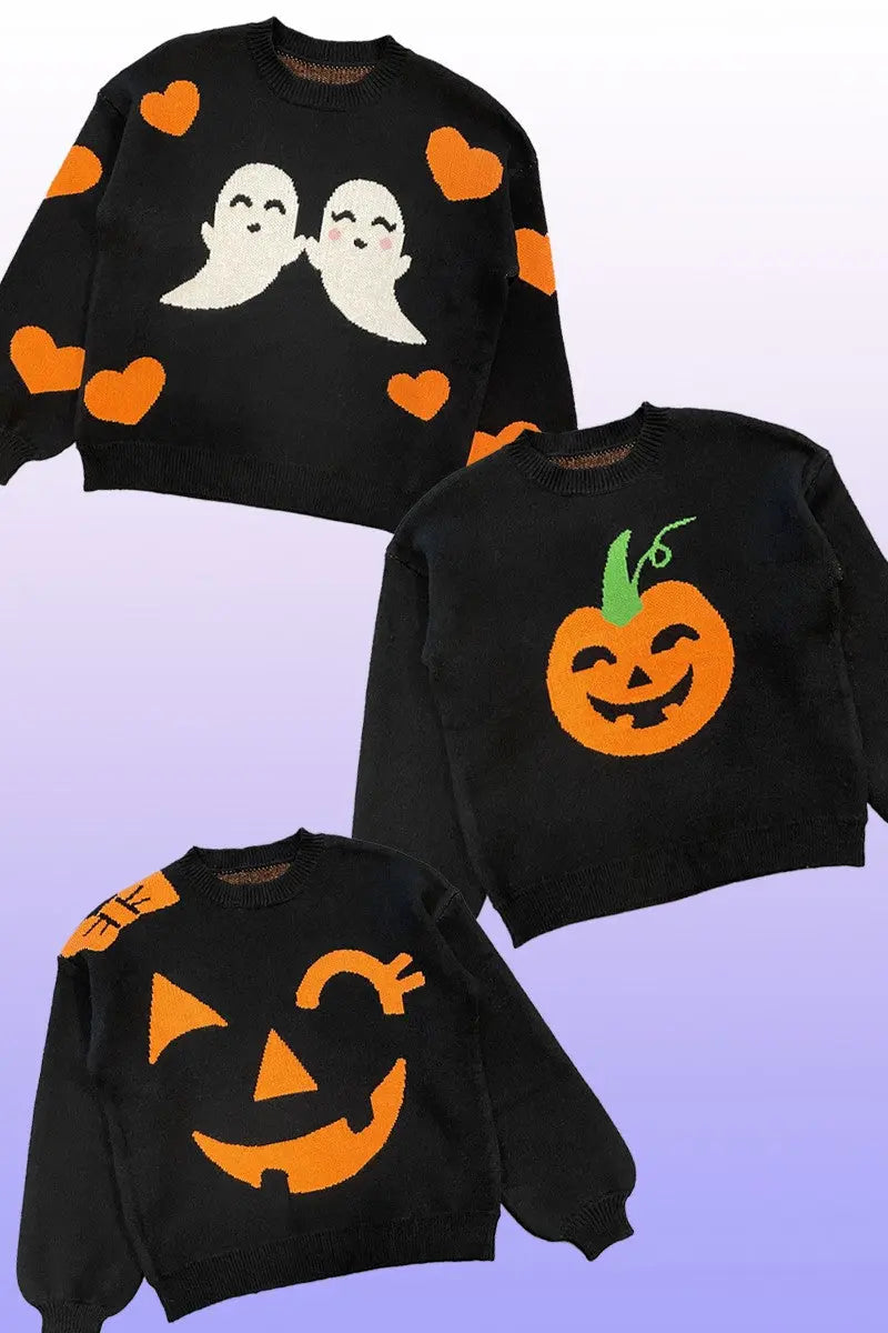 Halloween knit sweaters Miss Sparkling