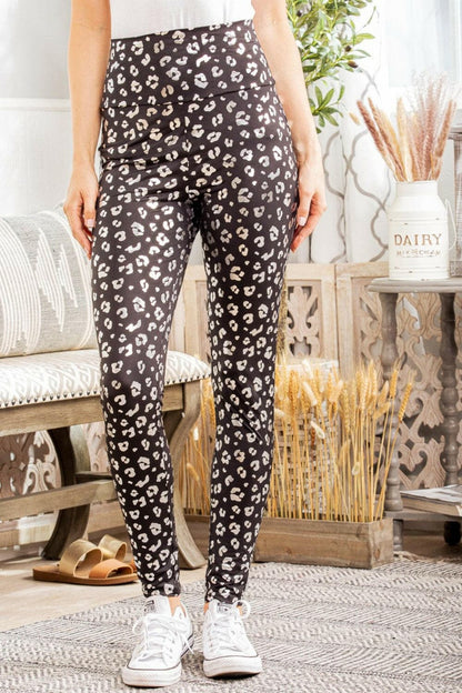 Heimish Full Size Leopard High Waist Leggings.