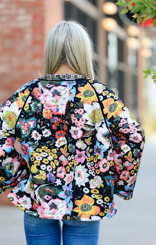 Flower Print Jacket Miss Sparkling