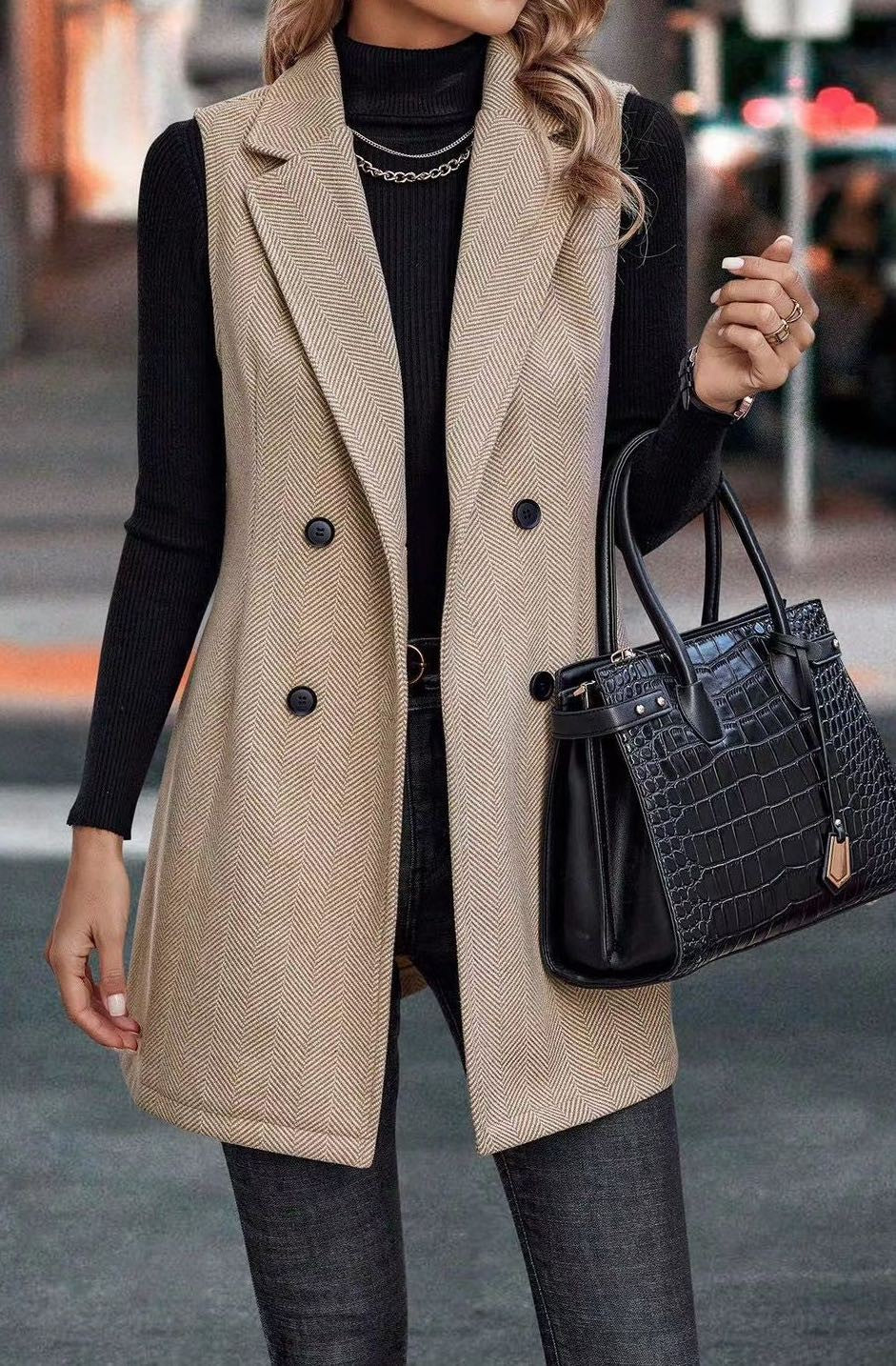 Sleeveless Blazer Vest Miss Sparkling