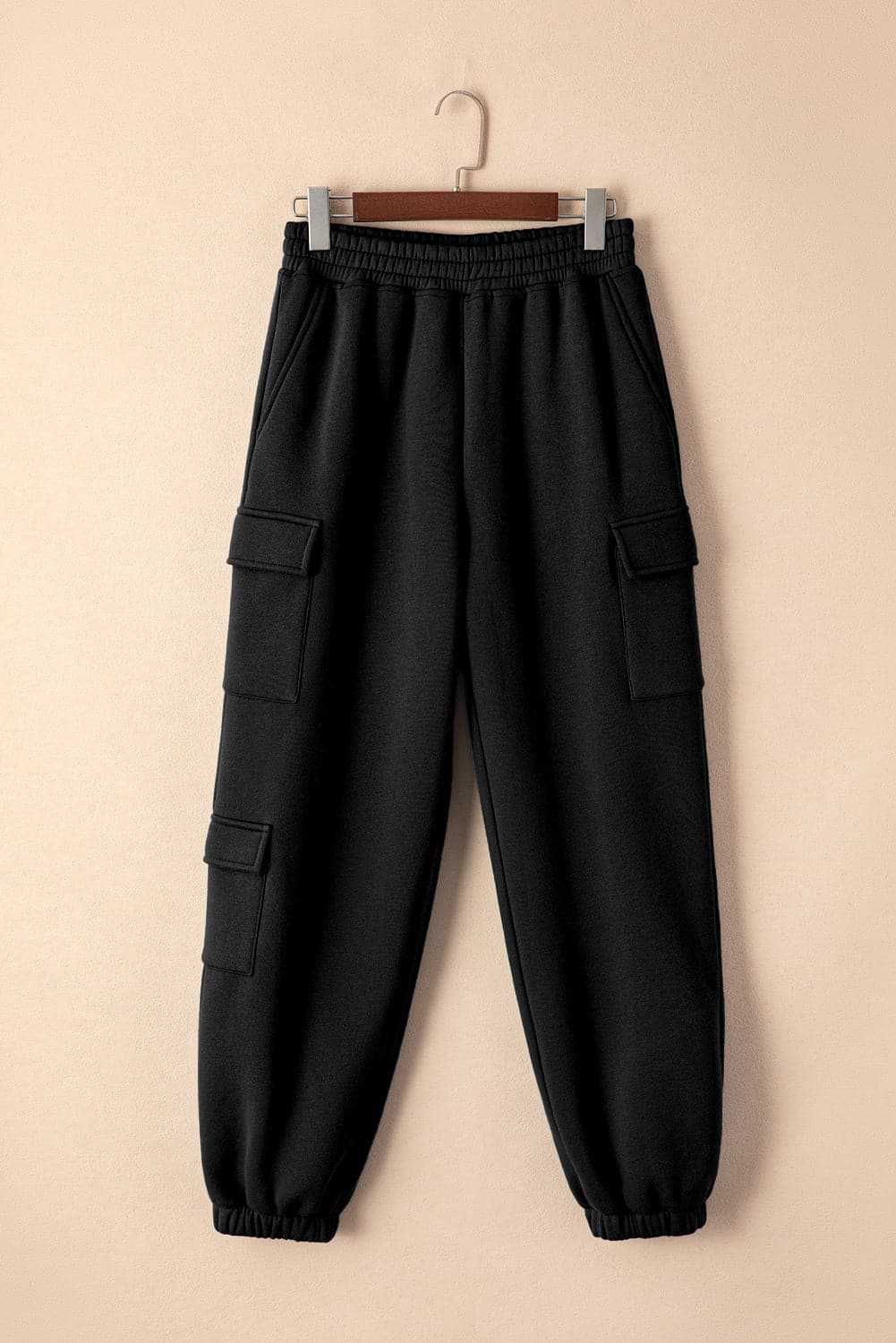 Pocketed Elastic Waist Active Joggers.