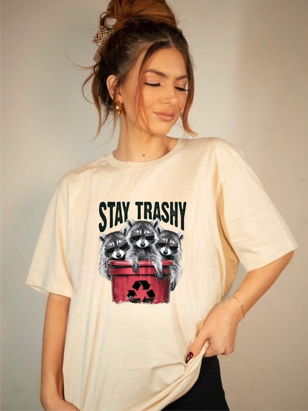 Stay Trashy Raccoon Softstyle Tee Coco’s Tee Boutique