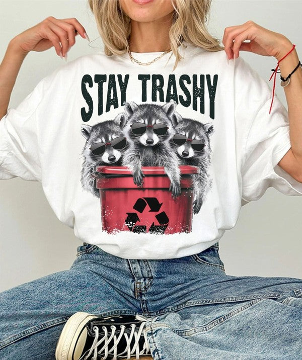 Stay Trashy Raccoon Softstyle Tee Coco’s Tee Boutique