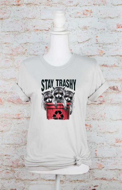 Stay Trashy Raccoon Softstyle Tee Coco’s Tee Boutique
