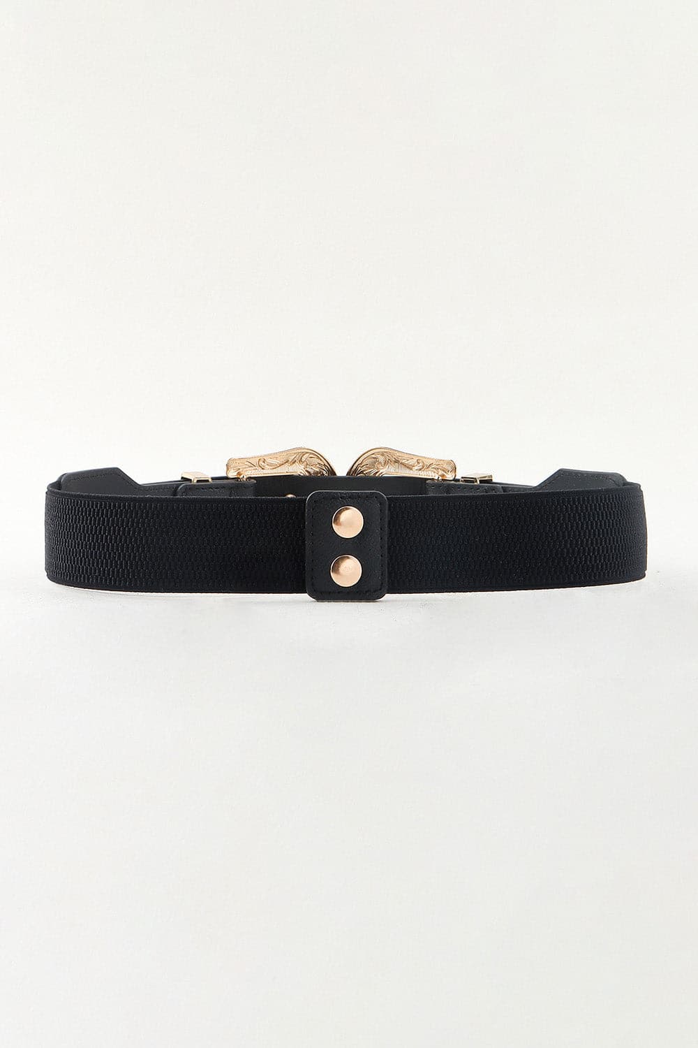 Symmetrical Zinc Alloy Buckle PU Leather Belt.