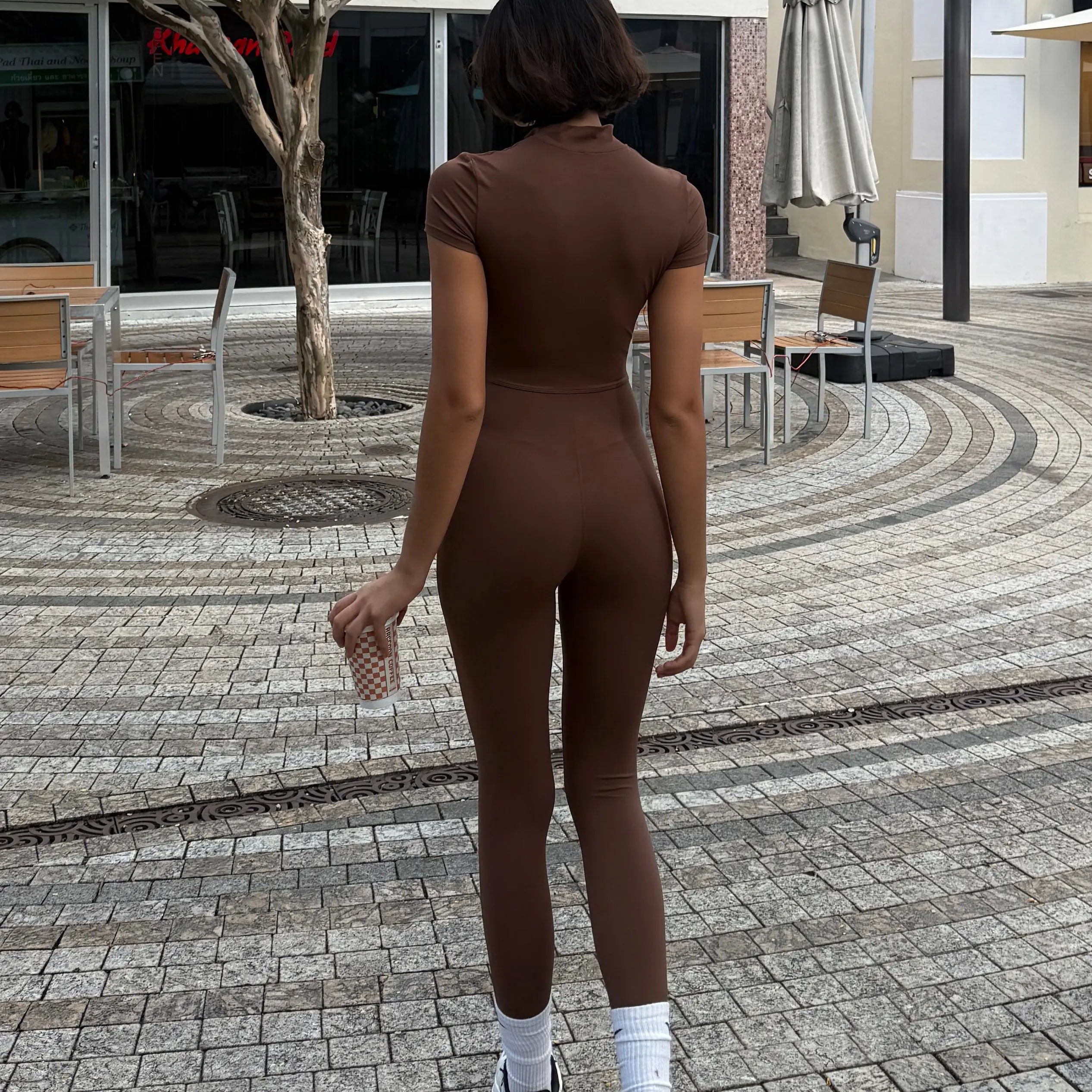 Scuba Zip Jumpsuit Rockstar Peach