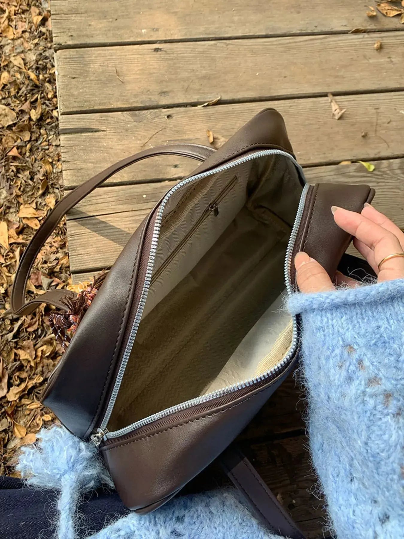 Classic Style Faux Leather Tote Bag Simply Love
