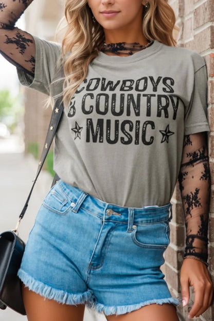 Simply Love: Letter Graphic Tee