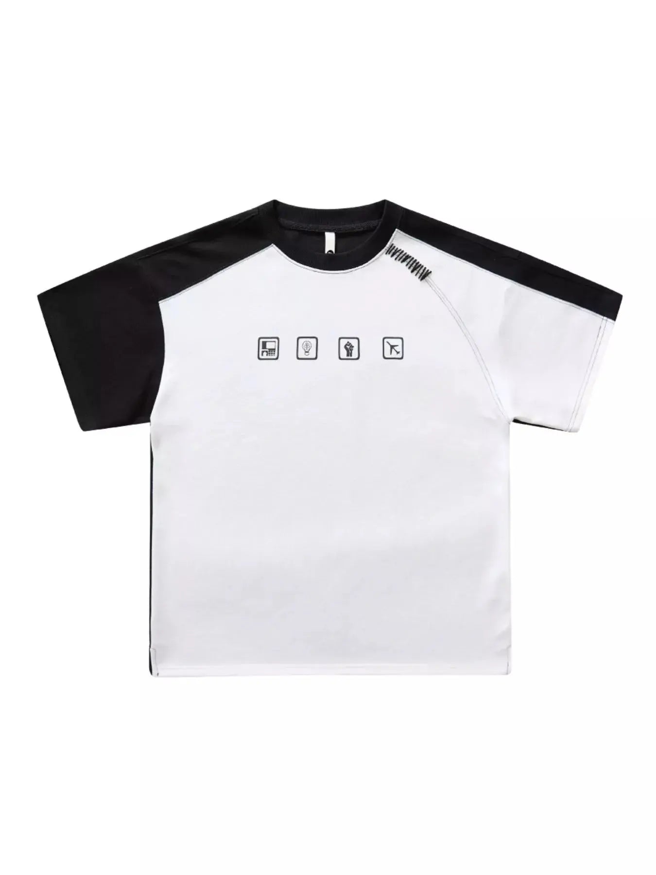 Men's Full Size Contrast Sleeve Casual T-Shirt Plus Size Simply Love