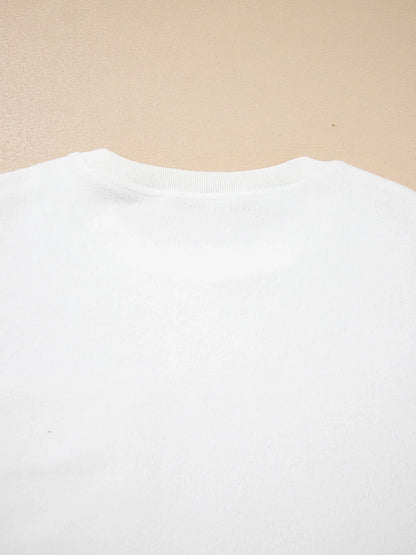 Exposed Seam Chest Pocket Knit Pullover Sweatshirt