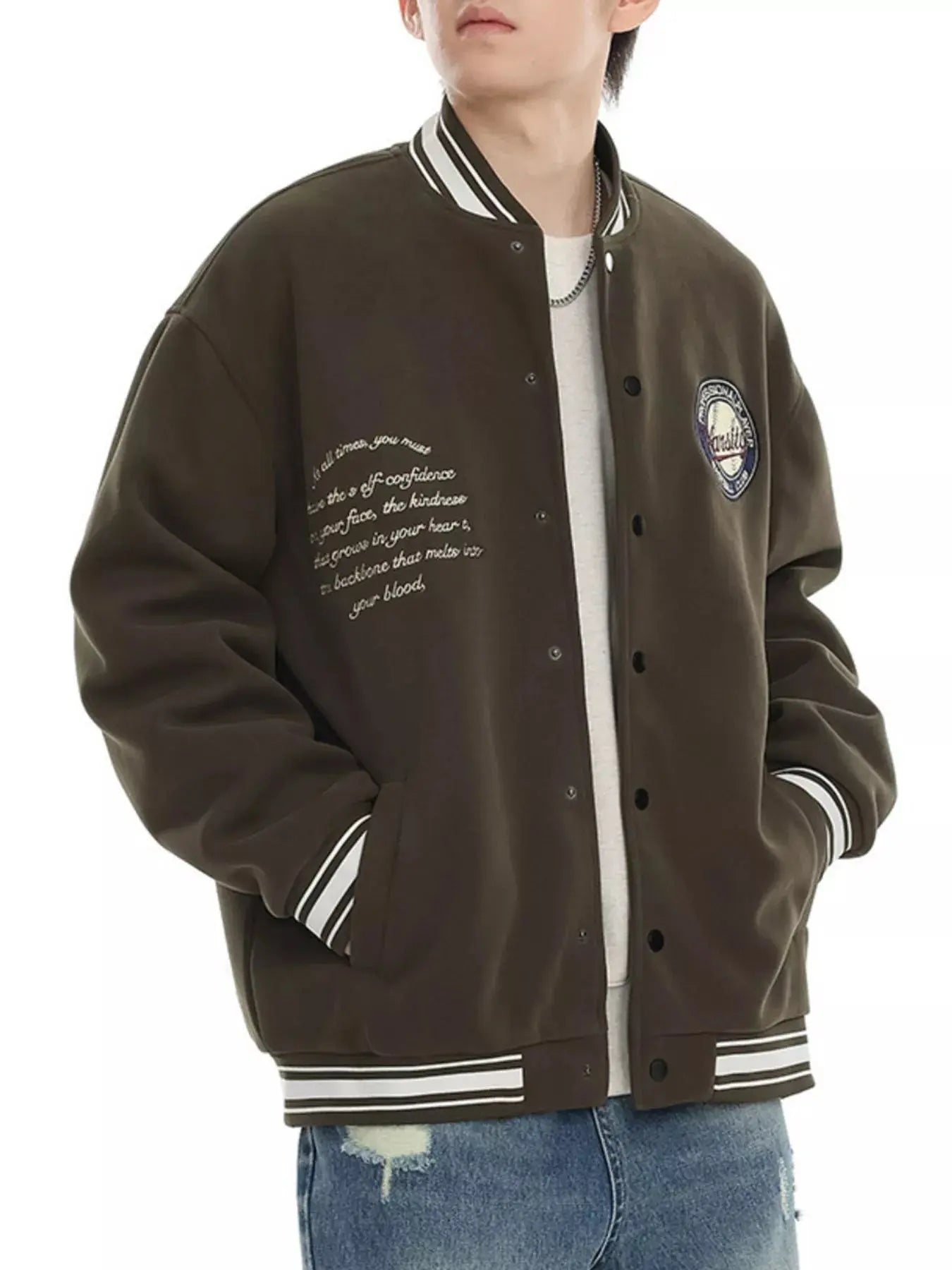 Men's Plus Size Snap Down Dropped Shoulder Jacket Simply Love