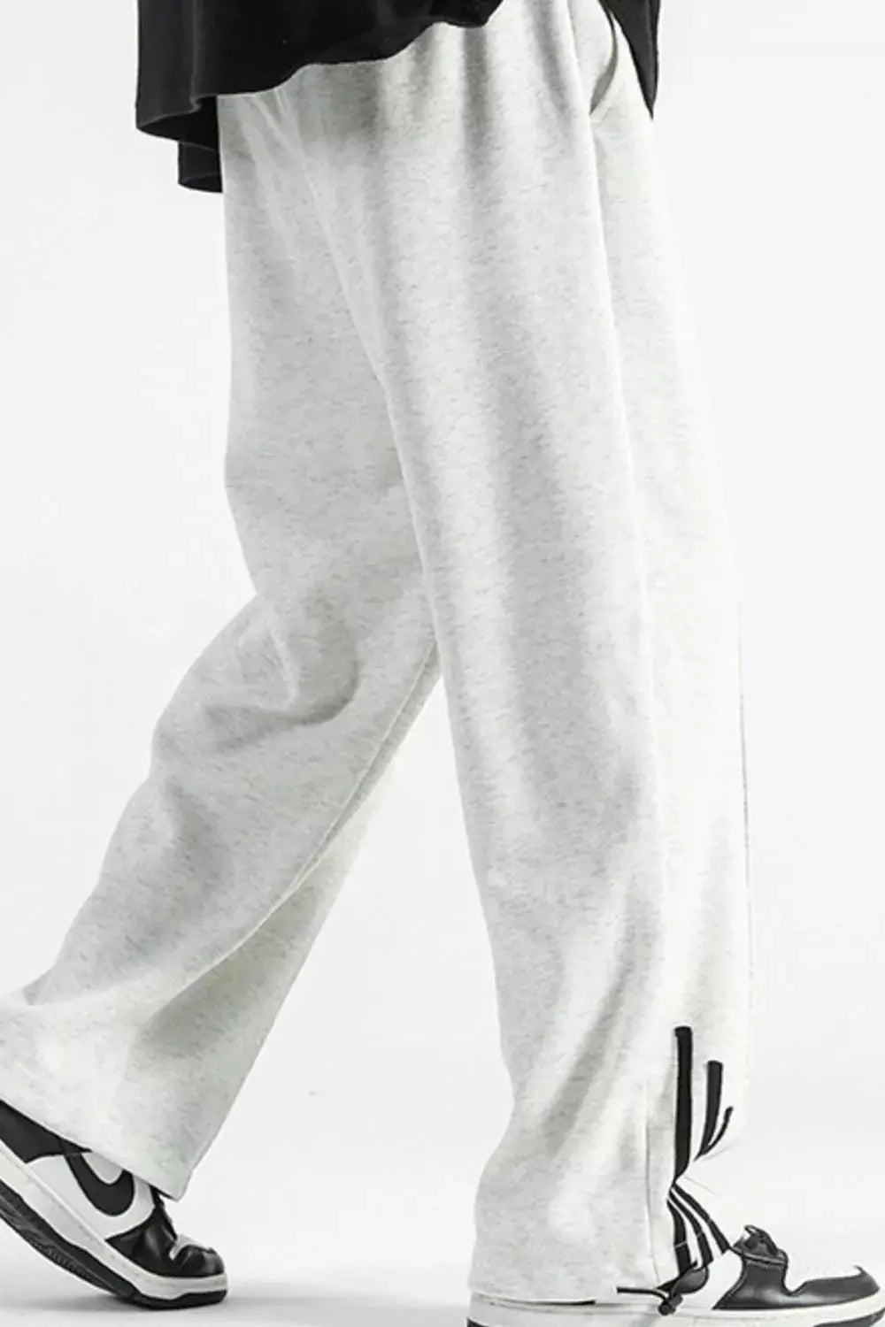Men's Plus Size Casual Loose Fit Sweatpants With Striped Detail Simply Love