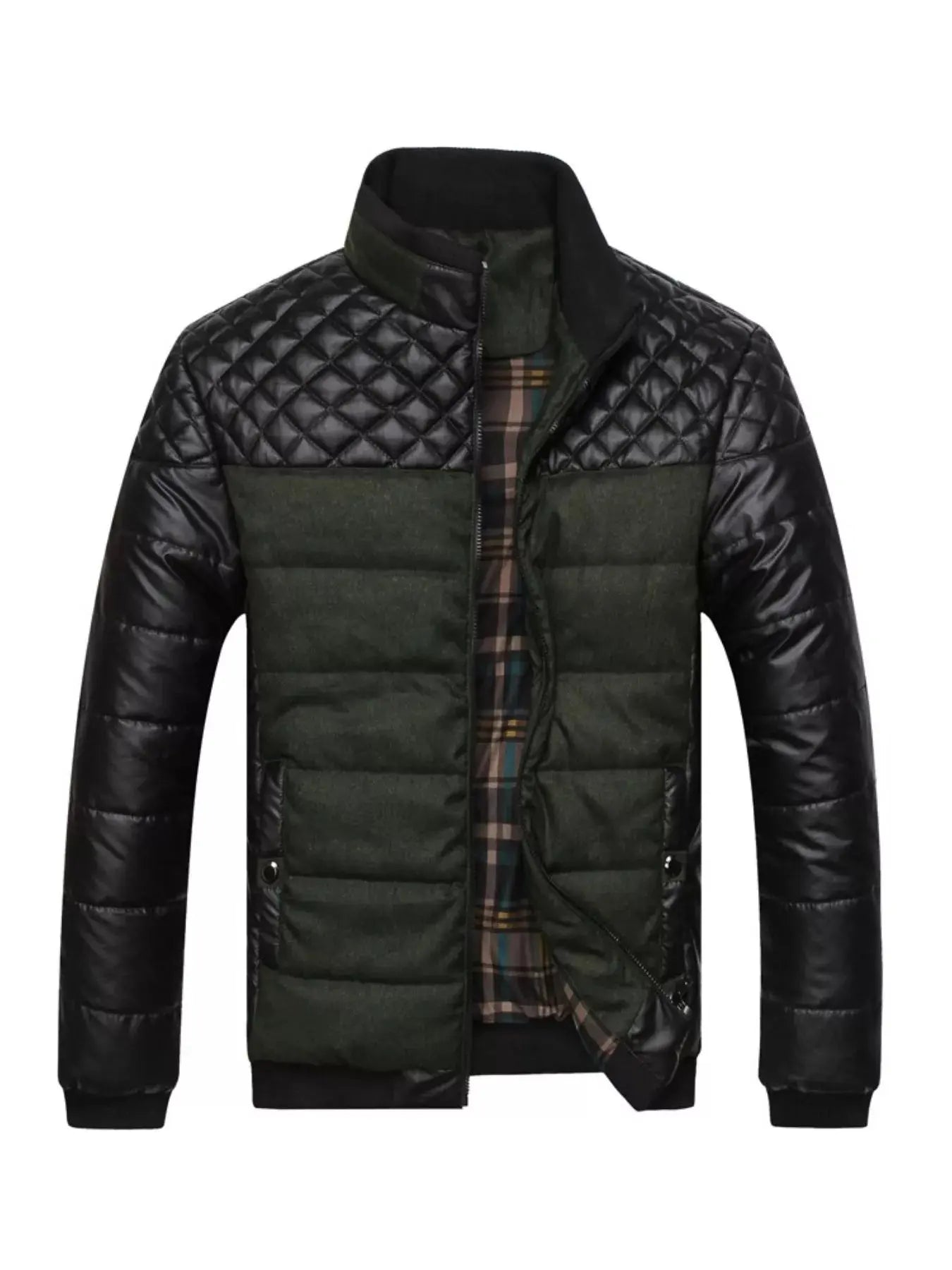 Men's Plus Size Zip Up Puffer Jacket Simply Love