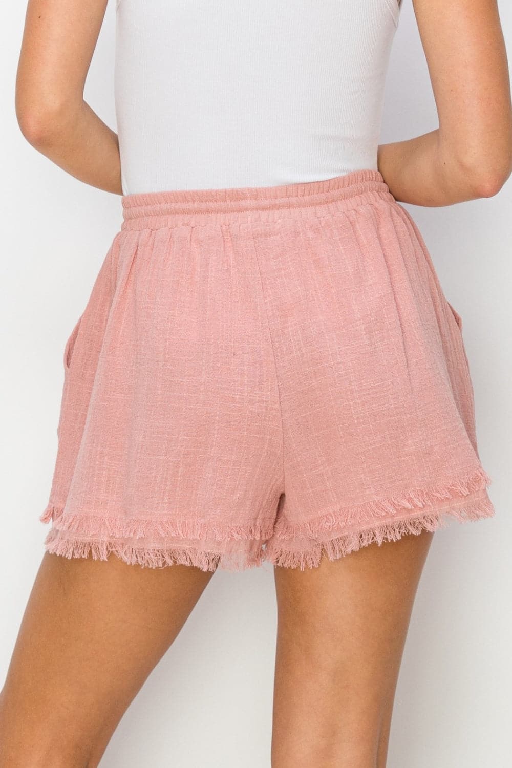 HYFVE Drawstring Frayed Shorts.