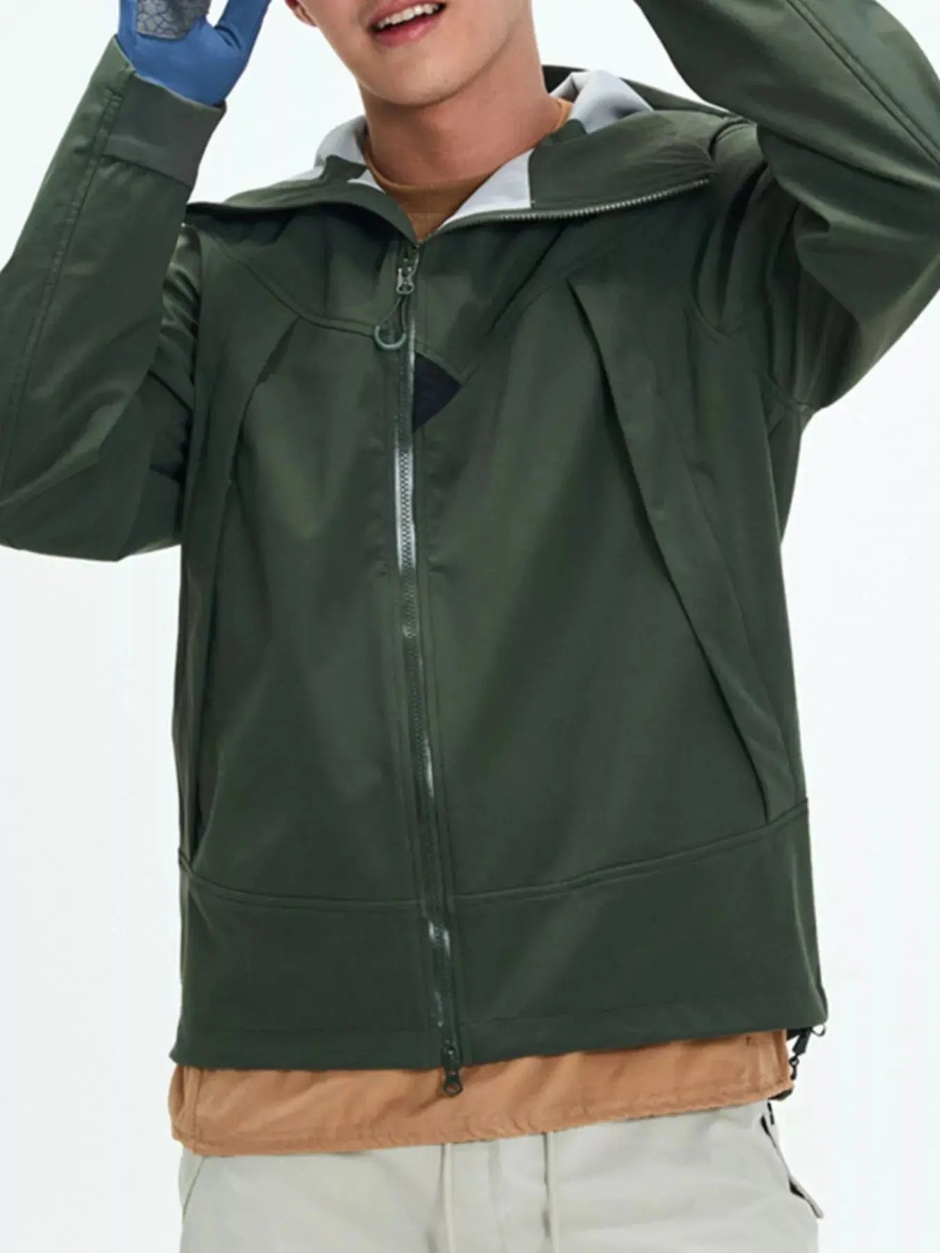 Men's Full Size Zip Up Long Sleeve Hooded Jacket Plus Size Simply Love
