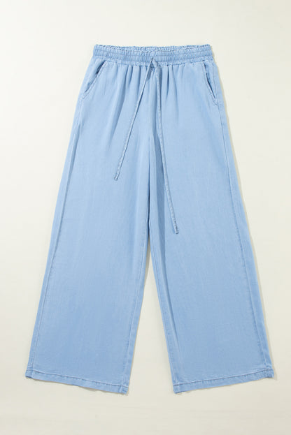 Myosotis high-waisted denim trousers