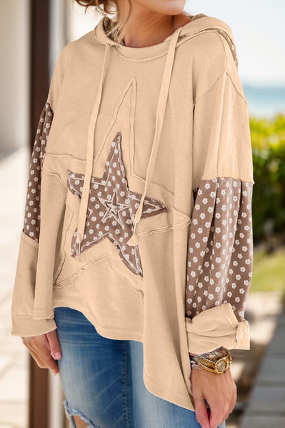 Drawstring Star Long Sleeve HoodieFeatures: Drawstring
Sheer: Opaque
Stretch: No stretch
Material composition: 65% polyester, 35% cotton
Care instructions: Machine wash cold. Tumble dry low.
ImportedLove Salve Drawstring Star Long Sleeve HoodieSweatshirts & Hoodies