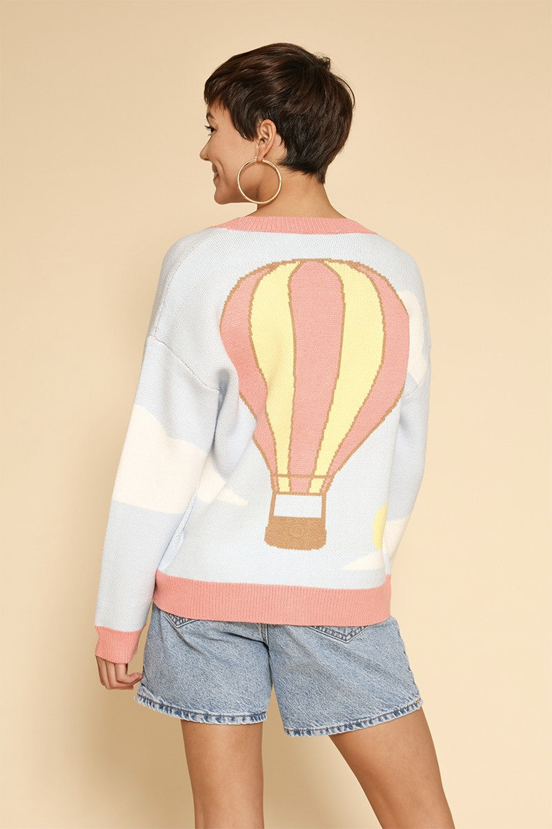 Hot air balloon knit cardigan Miss Sparkling