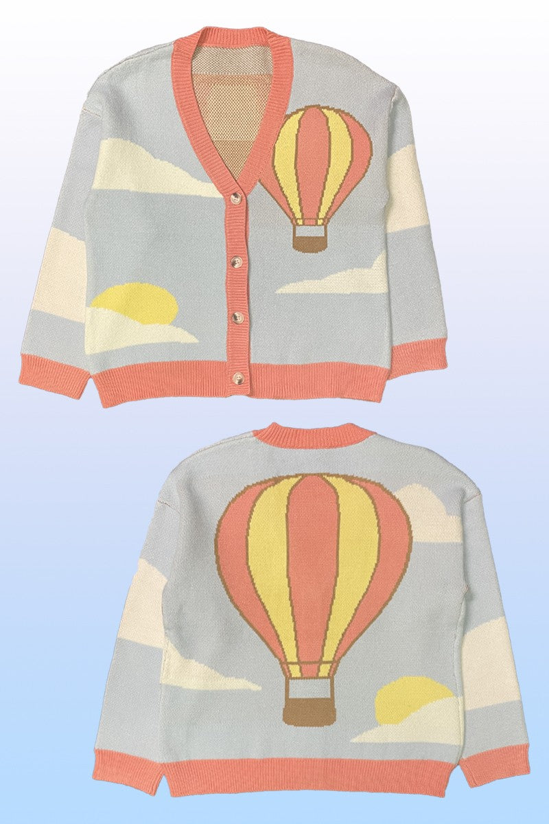 Hot air balloon knit cardigan Miss Sparkling