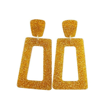 Avery Earrings - Yellow Gold Glitter.