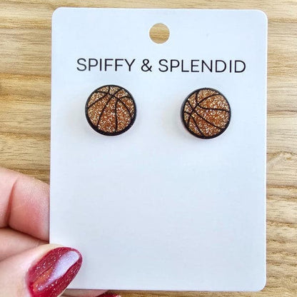 Glitter Basketball Studs.