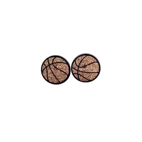 Glitter Basketball Studs.