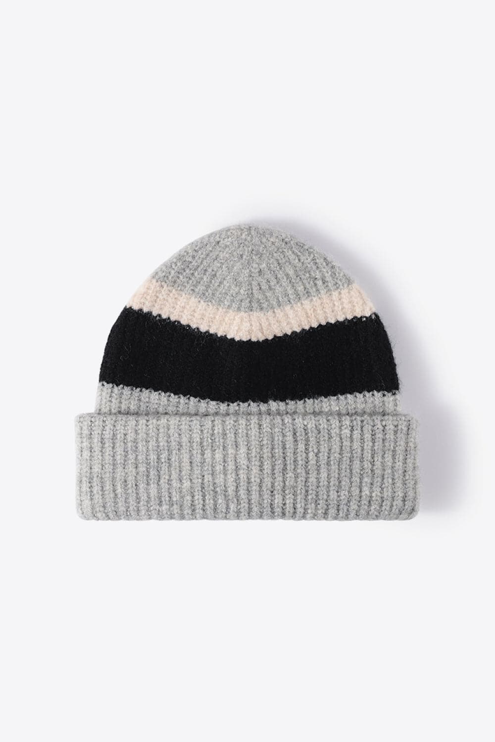 Tricolor Cuffed Knit Beanie.