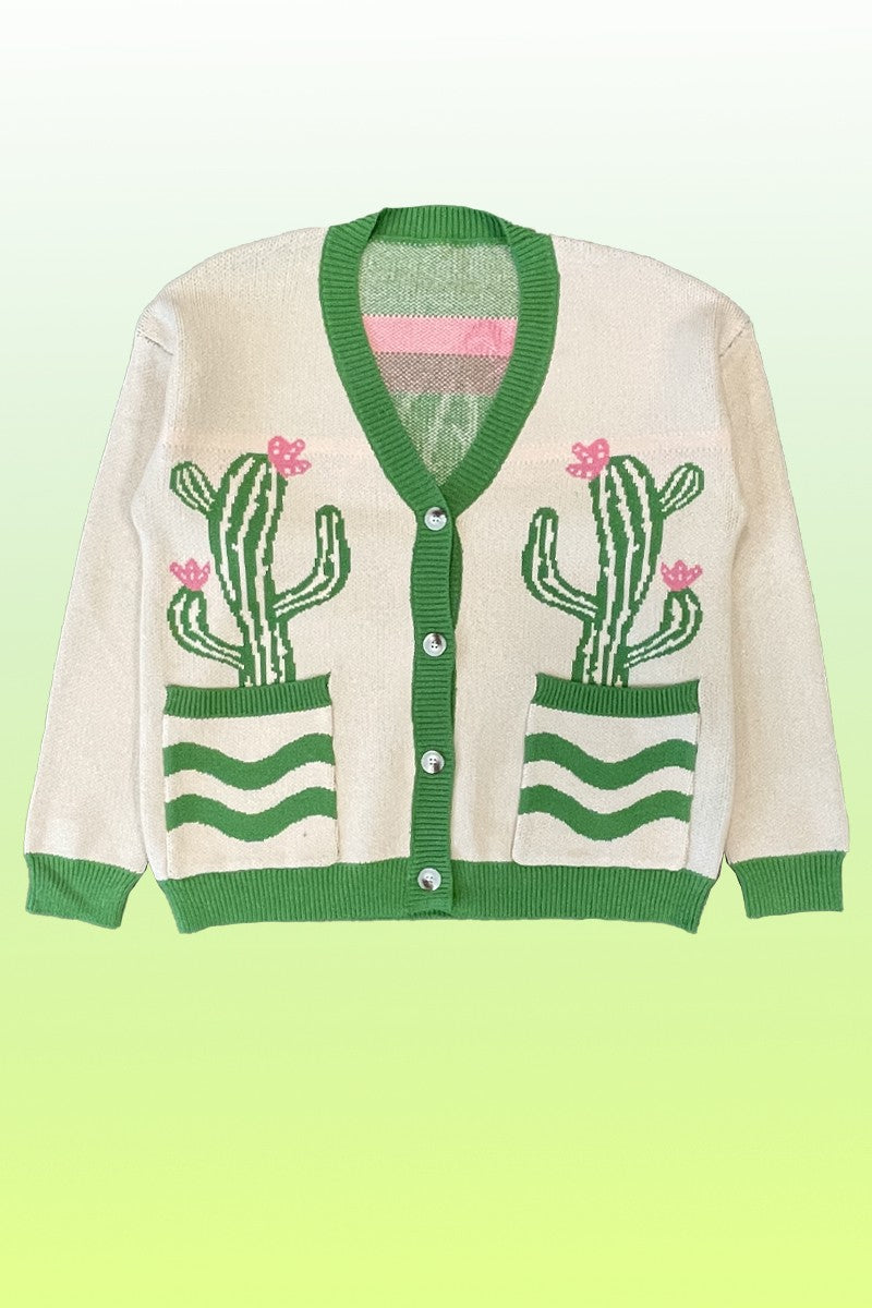 Cactus flower cardigan Miss Sparkling