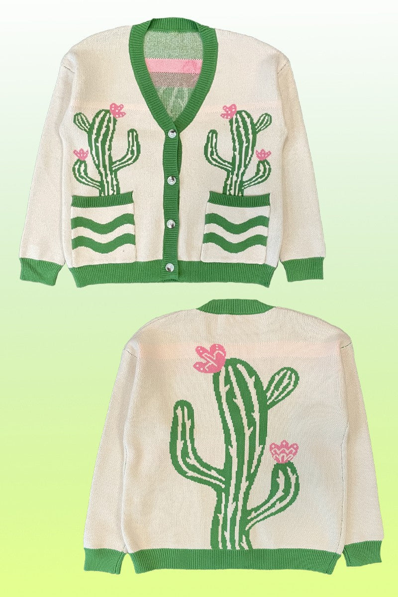 Cactus flower cardigan Miss Sparkling