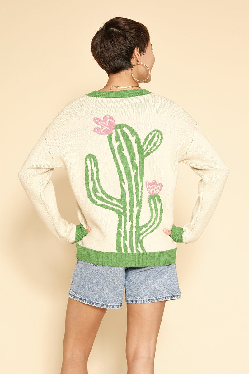 Cactus flower cardigan Miss Sparkling
