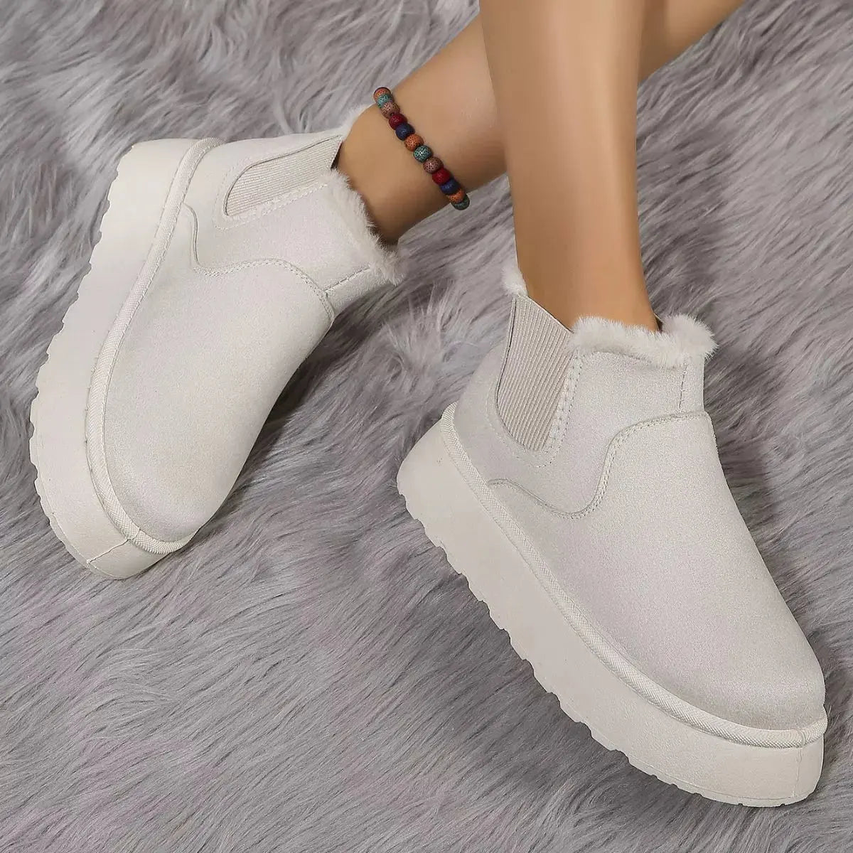 Round Toe Platform Ankle Boots Simply Love