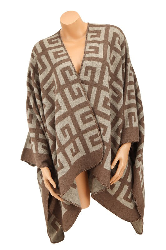 Elegant Greek-inspired poncho for all occasions