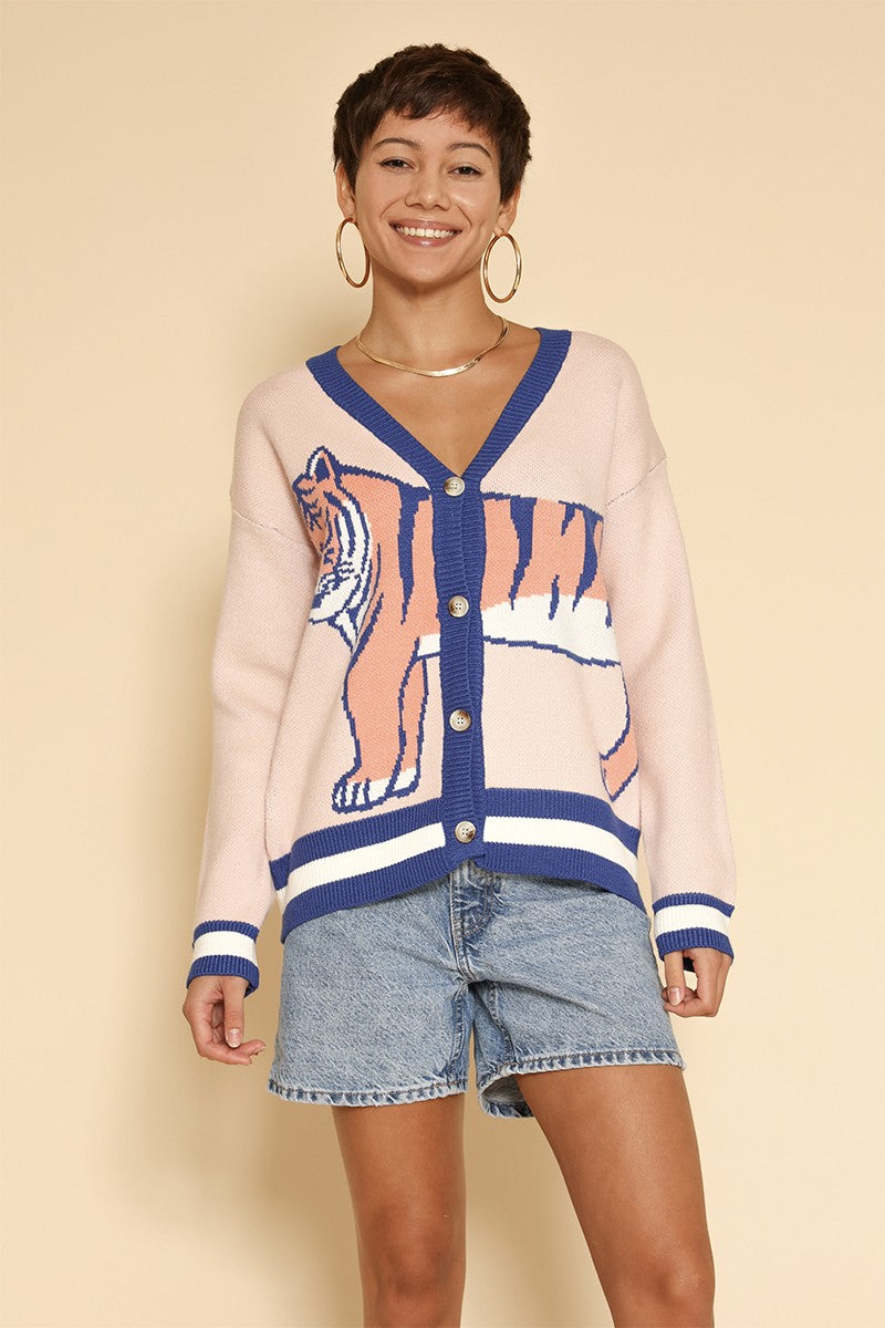 Tiger knit cardigan Miss Sparkling