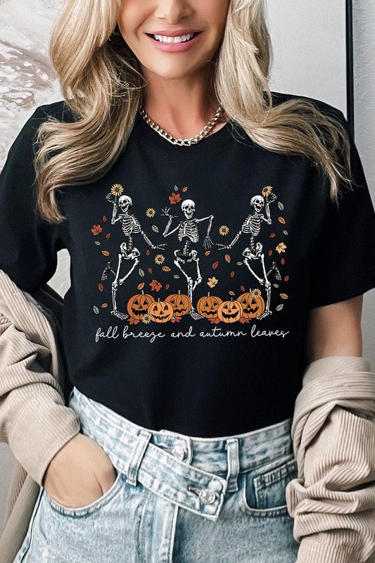 Autumn Skeleton Graphic Tee