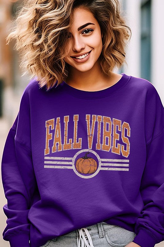 Cozy autumn graphic fleece sweatshirts