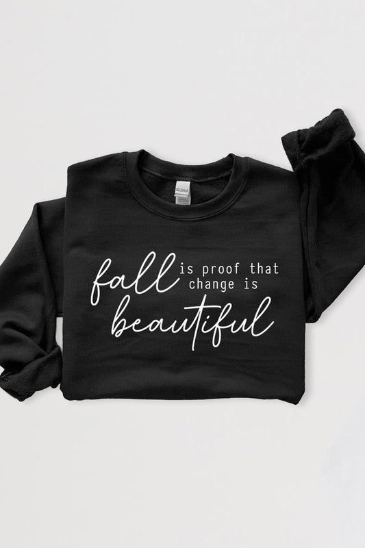 Cozy fall vibes graphic fleece sweatshirt