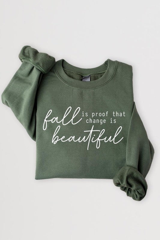 Fall fleece sweatshirt - cozy vibes