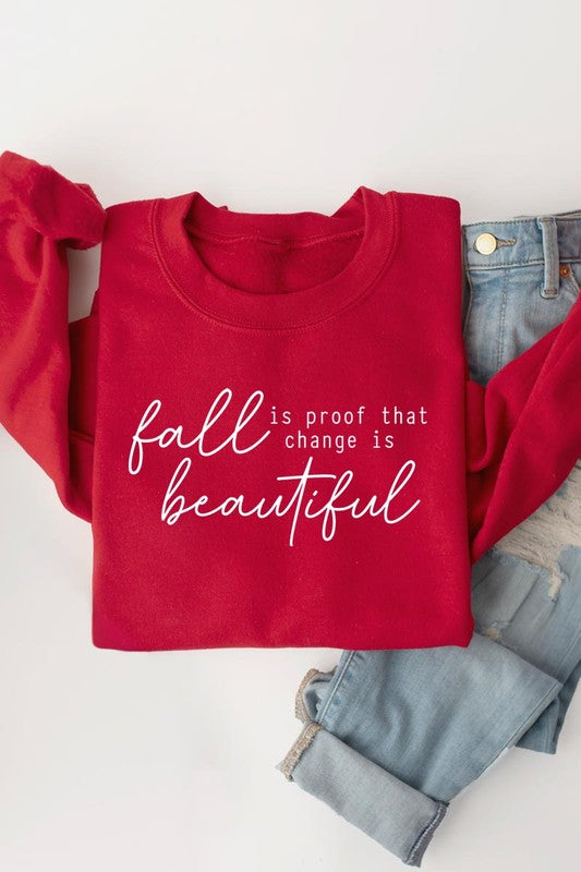 Fall fleece sweatshirt - cozy vibes