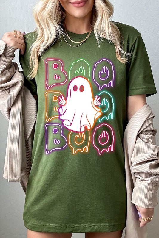 Neon Ghost Halloween Tee, Unisex