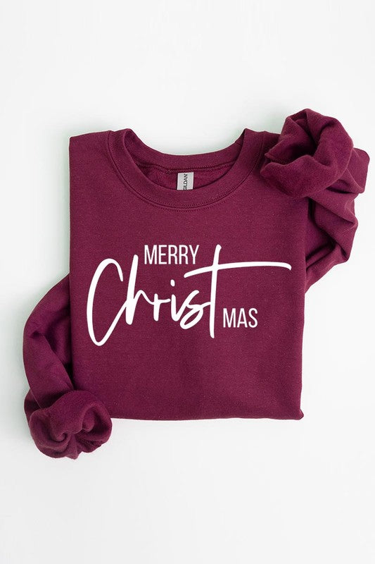 Merry Christmas fleece sweatshirts