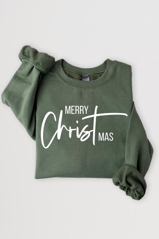 Merry Christmas fleece sweatshirts