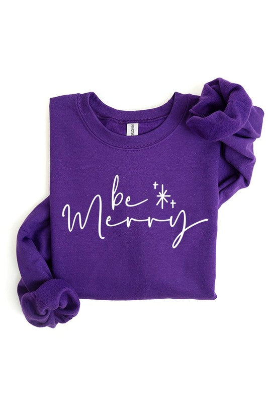 Be merry fleece sweatshirt