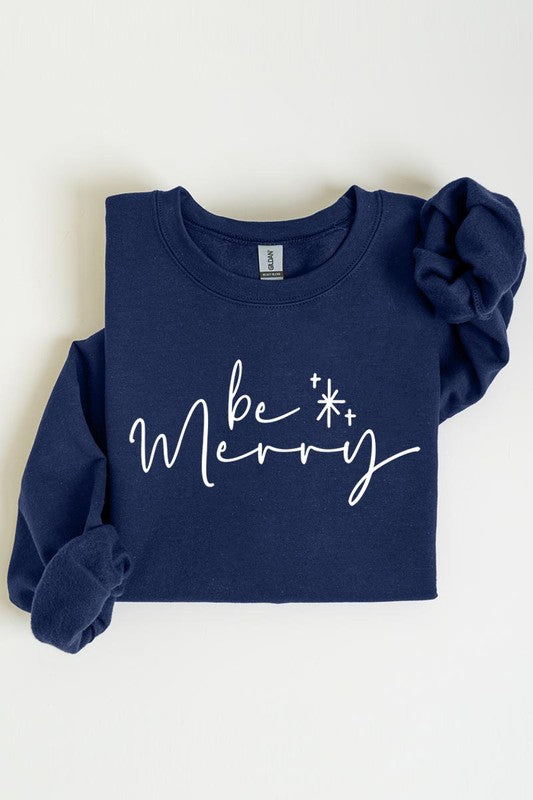 Be merry fleece sweatshirt