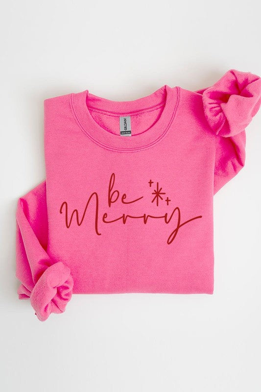 Be merry fleece sweatshirt