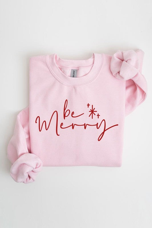 Be merry fleece sweatshirt