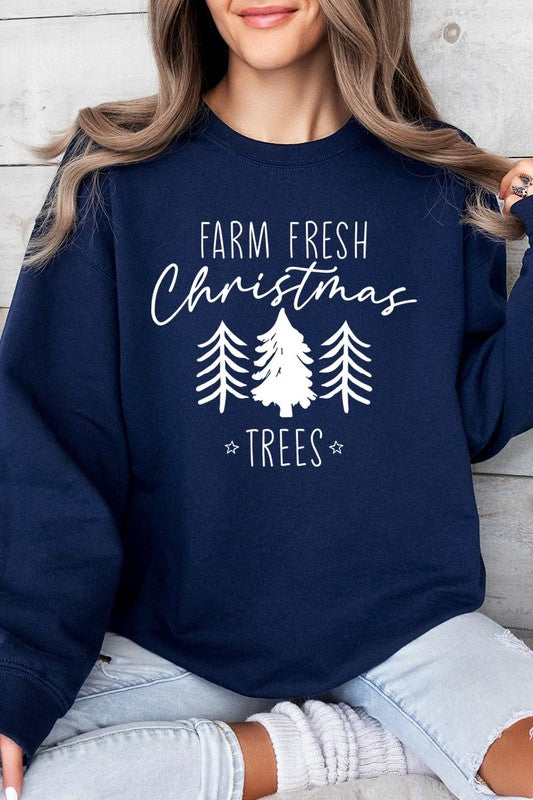 Cozy holiday cheer: Farm fresh Christmas trees sweatshirts