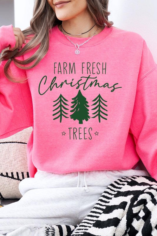 Cozy holiday cheer: Farm fresh Christmas trees sweatshirts