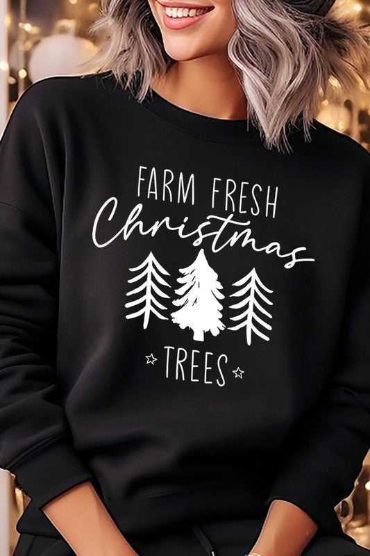 Cozy holiday cheer: Farm fresh Christmas trees sweatshirts